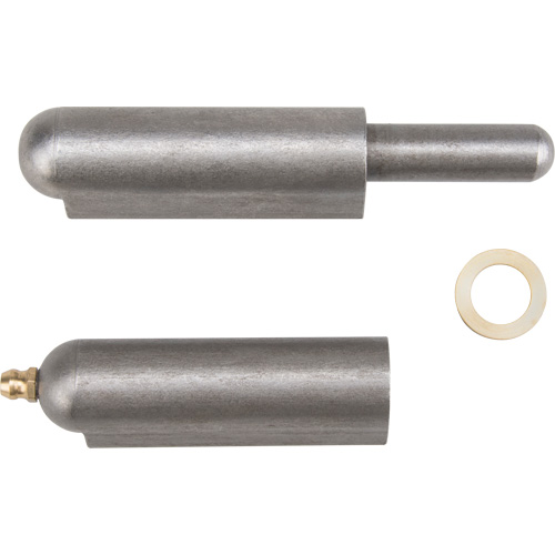 Weld-On Hinge, 0.787" Dia. x 5.906" L, Mild Steel w/Fixed Steel Pin Stor-it Systems