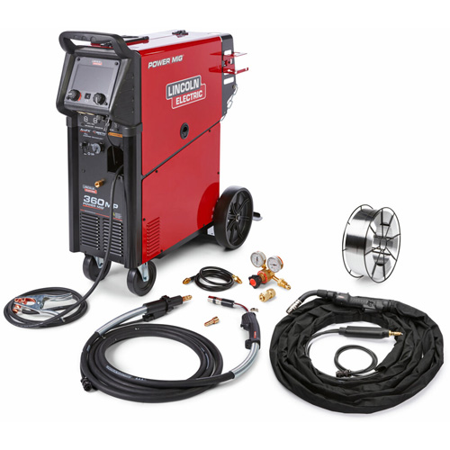 Machine &agrave; souder &agrave; g&acirc;chette avant pour aluminium One-Pak POWER MIG 360MP pour remorque et fabrication g&eacute;n&eacute;rale, 208 V/230 V/460 V/575 V, 1 Ph, 50/60 Hz Stor-it Systems