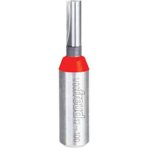 Router Bit - Double Flute Straight Bit, 1/4" Dia., 1" H, 2-3/8" L, 1/2" Shank Stor-it Systems