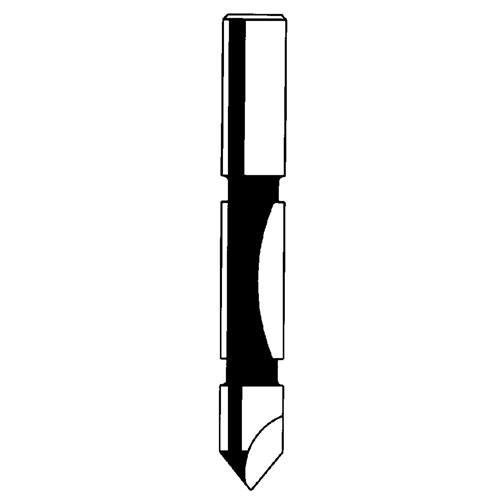Router Bit - Panel Pilot Bit, 1/4" Dia., 3/4" H, 2-1/4" L, 1/4" Shank Stor-it Systems