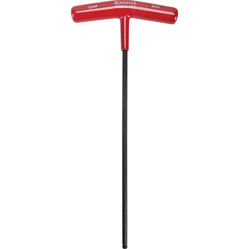 Cl&eacute; hexagonale individuelle m&eacute;trique, embout Sph&eacute;rique, 5 mm x 9,7" lo, Poign&eacute;e en T Stor-it Systems