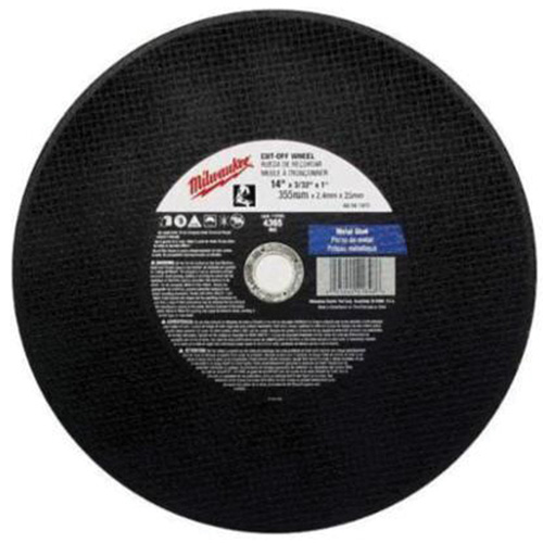 General Purpose Cut-Off Wheels, 14" x 3/32", 1" Arbor, Type 1, Aluminum Oxide, 4365 RPM Stor-it Systems