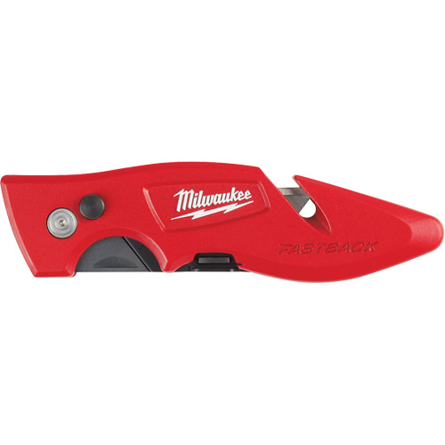 Fastback Flip Utility Knife, 2" Blade, Carbon Steel Blade, Metal Handle Stor-it Systems