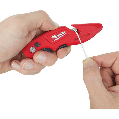 Fastback Flip Utility Knife, 2" Blade, Carbon Steel Blade, Metal Handle Stor-it Systems