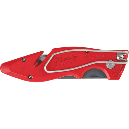 Fastback Flip Utility Knife, 2" Blade, Carbon Steel Blade, Metal Handle Stor-it Systems