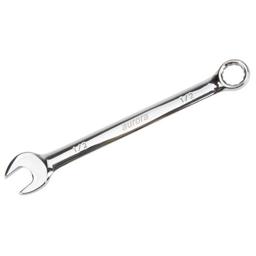 Combination Wrench, 12 Point, 1/2", Chrome Finish Stor-it Systems