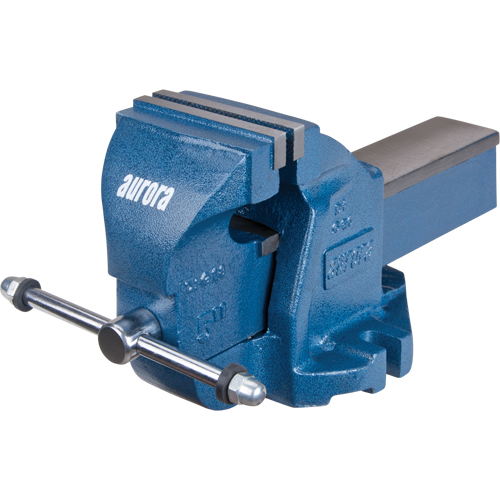 Heavy-Duty Bench Vise, 5" Jaw Width, 3-3/10" Throat Depth Stor-it Systems