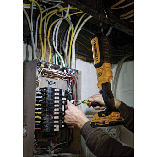 Max Cordless Hand-Held Area Light, LED, 500 Lumens, 3 Hrs. Run Time, Rechargeable Batteries, Not Included Stor-it Systems
