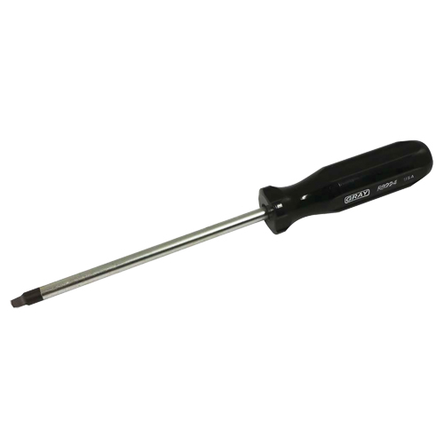 Tournevis &agrave; pointe carr&eacute;e, Tige de #4, Ronde, 9-3/4" lo, Prise en Plastique Stor-it Systems