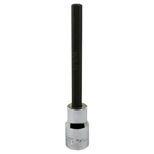 Socket, Hex, 5/16" x 5" L, 1/2" Square Drive Drive Stor-it Systems