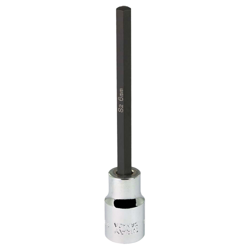 Extra Long Bit  Socket, 6 mm x 4" L, 3/8" Drive Stor-it Systems