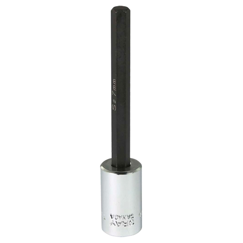 Extra Long Bit  Socket, 7 mm x 4" L, 3/8" Drive Stor-it Systems