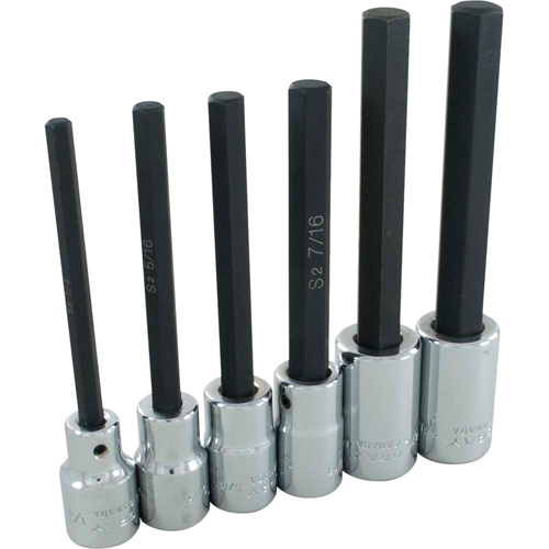 Hex Head Socket Set, Hex, 1/2" Drive, 6 Pcs Stor-it Systems