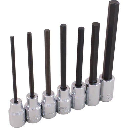 Hex Head Socket Set, Hex, 3/8" Drive, 7 Pcs Stor-it Systems
