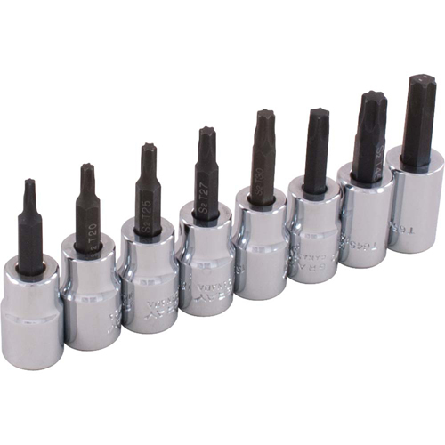 Jeu de douilles, Torx, Prise 3/8", 8 mrcx Stor-it Systems