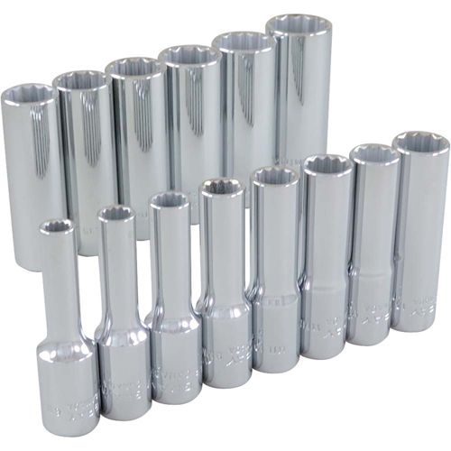 Jeu de douilles, 14 Mcx, Prise de 3/8", Profond Stor-it Systems