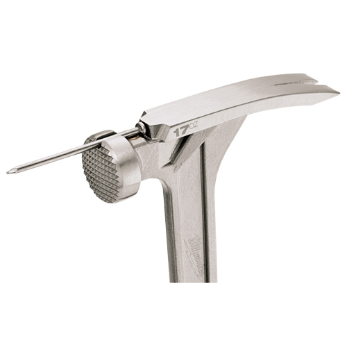 Milled Face Framing Hammer, 17 oz., Solid Steel Handle, 16-1/8" L Stor-it Systems