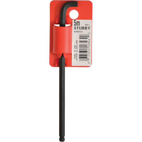 Cl&eacute; hexagonale &agrave; tige longue, embout Sph&eacute;rique, 5 mm x 119 mm lo, Forme en L Stor-it Systems