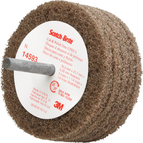 Scotch-Brite Cut & Polish Disc, 3" Dia. Stor-it Systems