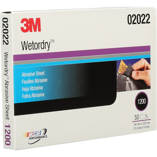 Wetordry 401Q Abrasive Sheet, 5-1/2" x 9", Fine Grit, Silicon Carbide Stor-it Systems