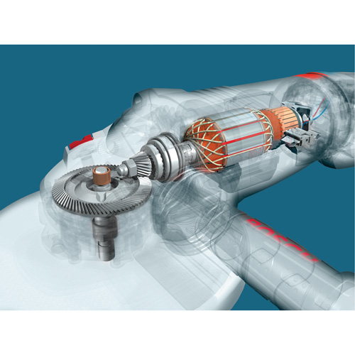 High Performance Large Angle Grinder, 9", 120 V, 15 A, 6500 RPM Stor-it Systems