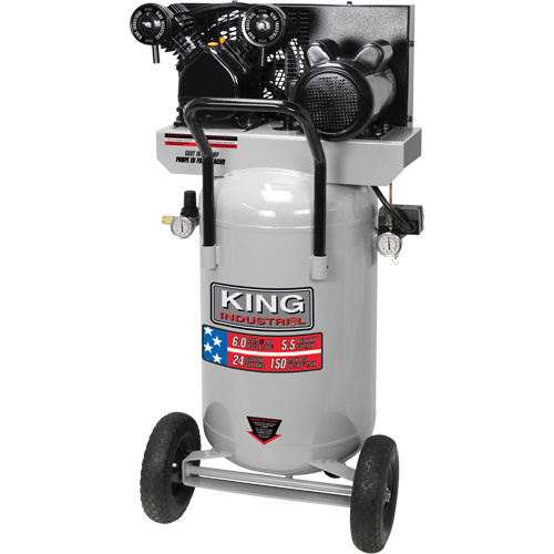 Air Compressor, Electric, 24 Gal. (29 US Gal), 150 PSI, 120/1/240/1 V Stor-it Systems