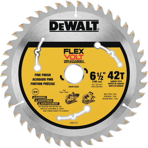 FlexVolt&reg; TrackSaw Blade, 6-1/2", 42 Teeth, Wood Use Stor-it Systems