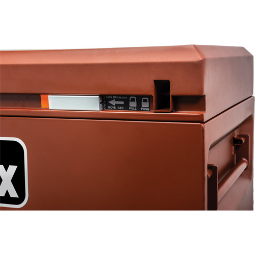 Site-Vault Chest, 30" x 20" x 19-3/4", Steel, Orange Stor-it Systems