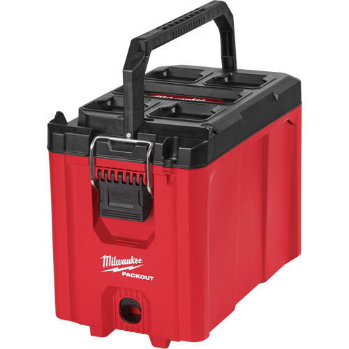 Packout Compact Tool Box, 10" x 16-1/5" x 13", Black/Red Stor-it Systems