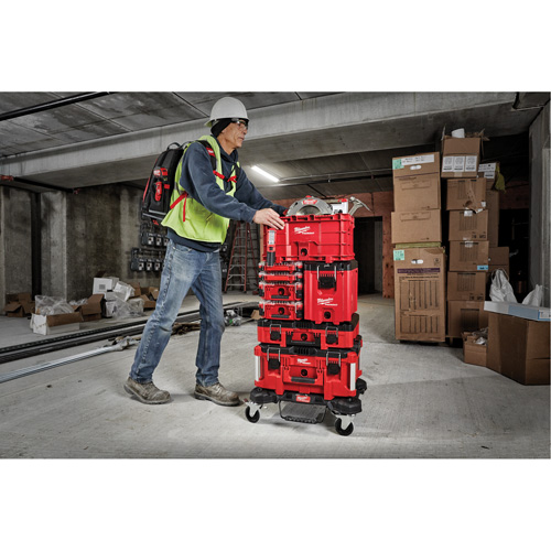 Packout Compact Tool Box, 10" x 16-1/5" x 13", Black/Red Stor-it Systems