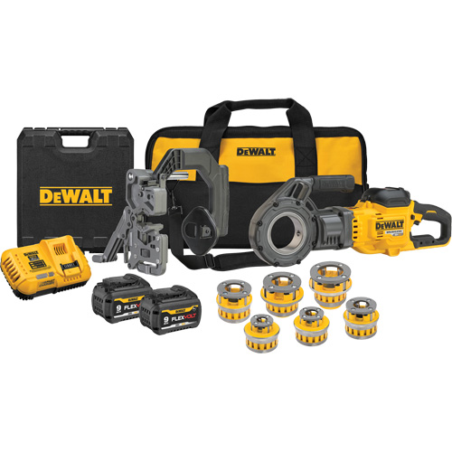 FlexVolt&reg; Max* Cordless Pipe Threader Kit with Dieheads, 30 RPM, 1/2" - 2" Pipe Thread Stor-it Systems