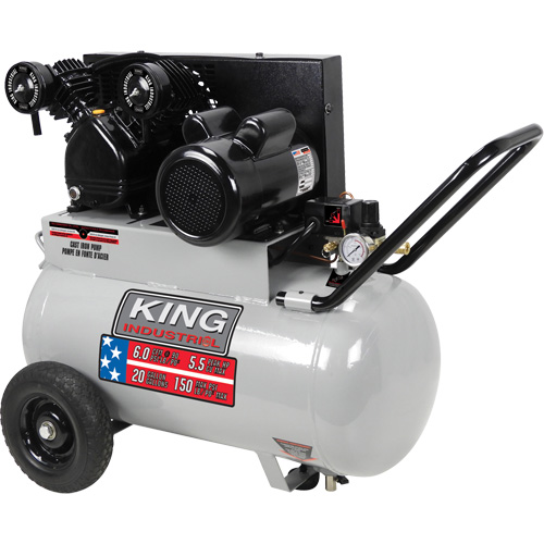 Air Compressor, Electric, 20 Gal. (24 US Gal), 150 PSI, 120/1/240/1 V Stor-it Systems