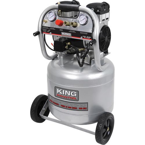 Ultra-Quiet Oil-Free Air Compressor, Electric, 10 Gal. (12 US Gal), 125 PSI, 120/1 V Stor-it Systems