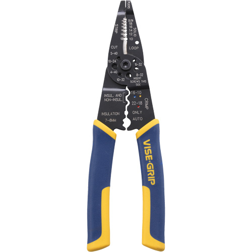 Wire Stripper/Crimper/Cutter Multi-Tool, 8-1/2" L, 10 - 22 AWG Stor-it Systems