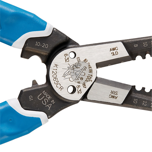 Klein-Kurve&reg; Heavy-Duty Wire Stripper, Cutter & Crimper Multi-Tool, 8-1/4" L, 8 - 20 AWG Stor-it Systems