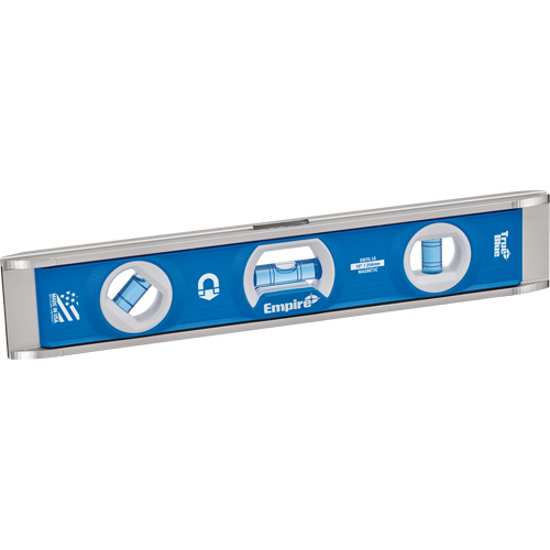 Torpedo Level, 10" L, Aluminum, 1 Vials, Magnetic Stor-it Systems