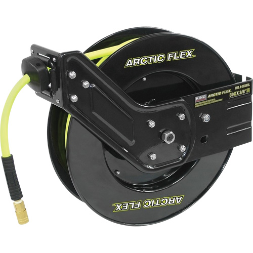 Retractable Hose Reel with Hybrid Polymer Hose, Air, 3/8" x 50', Single Hose, 300 psi Stor-it Systems
