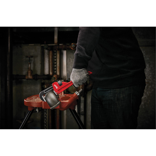 Cl&eacute; &agrave; tuyau, Cap des m&acirc;choires 1-1/2", Longueur 10", Fini Rev&ecirc;tement en poudre, Prise Ergonomique Stor-it Systems