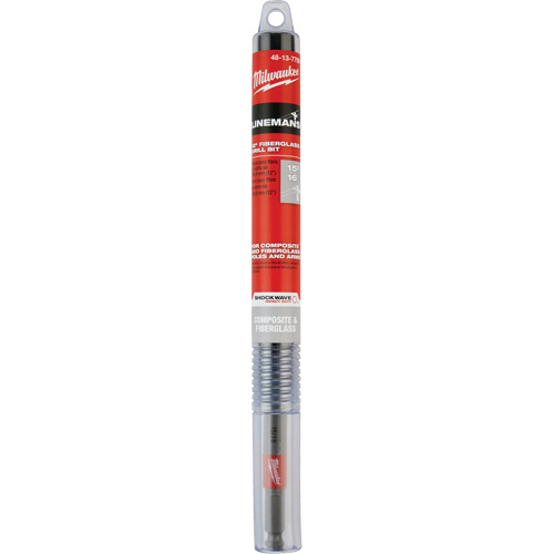 Shockwave Impact Duty Lineman's Fiberglass Drill Bit, 15/16", Carbide Stor-it Systems