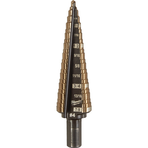 Foret &eacute;tag&eacute;, 3/16"/#4 - #4/7/8", Incr&eacute;ments de 1/32", Acier rapide au cobalt Stor-it Systems