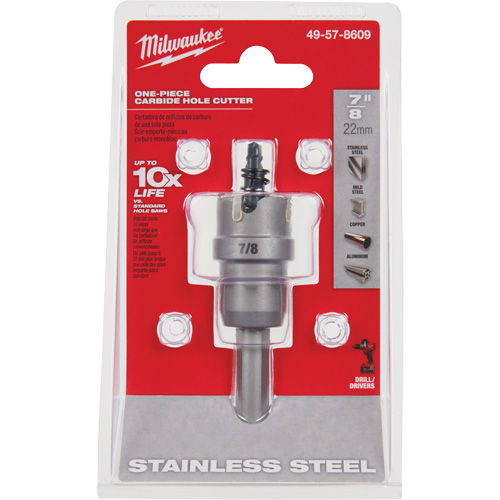 Scies-cloches au carbure monobloc, 7/8", Profondeur de la coupe de 3/16" Stor-it Systems