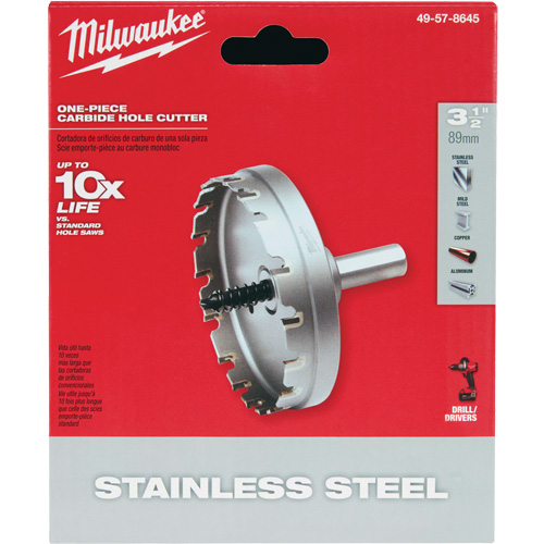 Scies-cloches au carbure monobloc, 3-1/2", Profondeur de la coupe de 3/16" Stor-it Systems