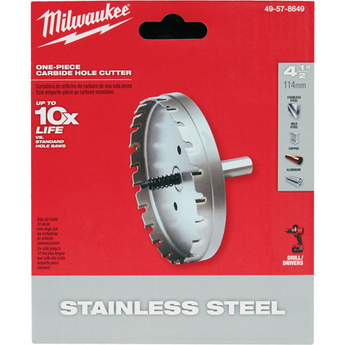 Scies-cloches au carbure monobloc, 4-1/2", Profondeur de la coupe de 3/16" Stor-it Systems