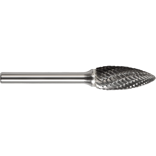 DRILLCO Magnum Double Cut Solid Carbide Burr, SF-5, 1/2" Dia., 1" Depth of Cut Stor-it Systems
