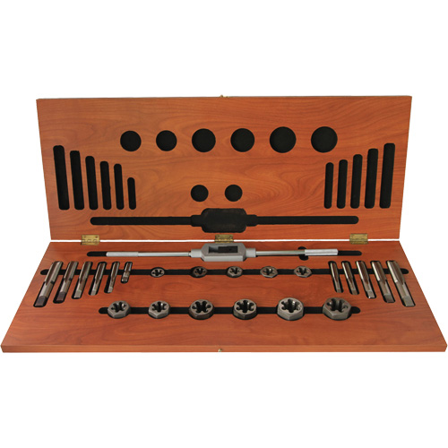 Jeu de tarauds et fili&egrave;res rondes ajustables DRILLCO, 38 Morcea Stor-it Systems