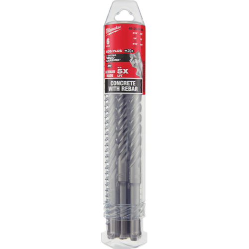 Trousse de forets &agrave; 4 cannelures pour perceuse &agrave; percussion MX4, 6 morceaux, Carbure Stor-it Systems