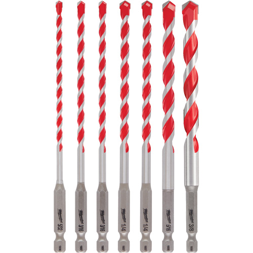 Jeu de forets pour perceuse &agrave; percussion Shockwave, 7 morceaux, Carbure Stor-it Systems
