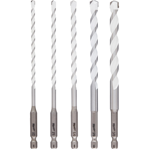 Shockwave Multi-Material Drill Bit Set, 5 Pieces, Carbide Stor-it Systems