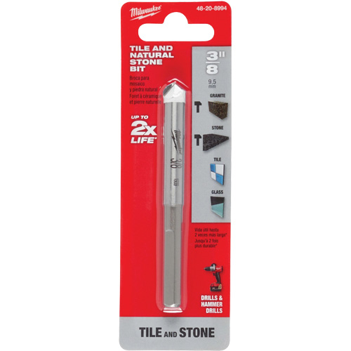Natural Stone Bit, 3/8", Carbide Stor-it Systems