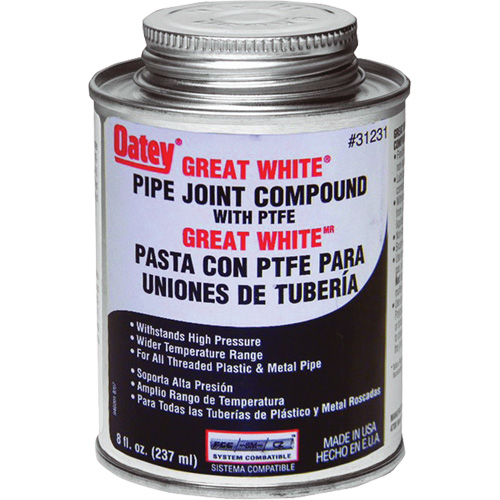 Great White&reg; Pipe Joint Compound with PTFE Stor-it Systems